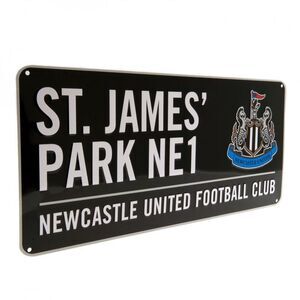 Newcastle United FC Street Sign / Black/White